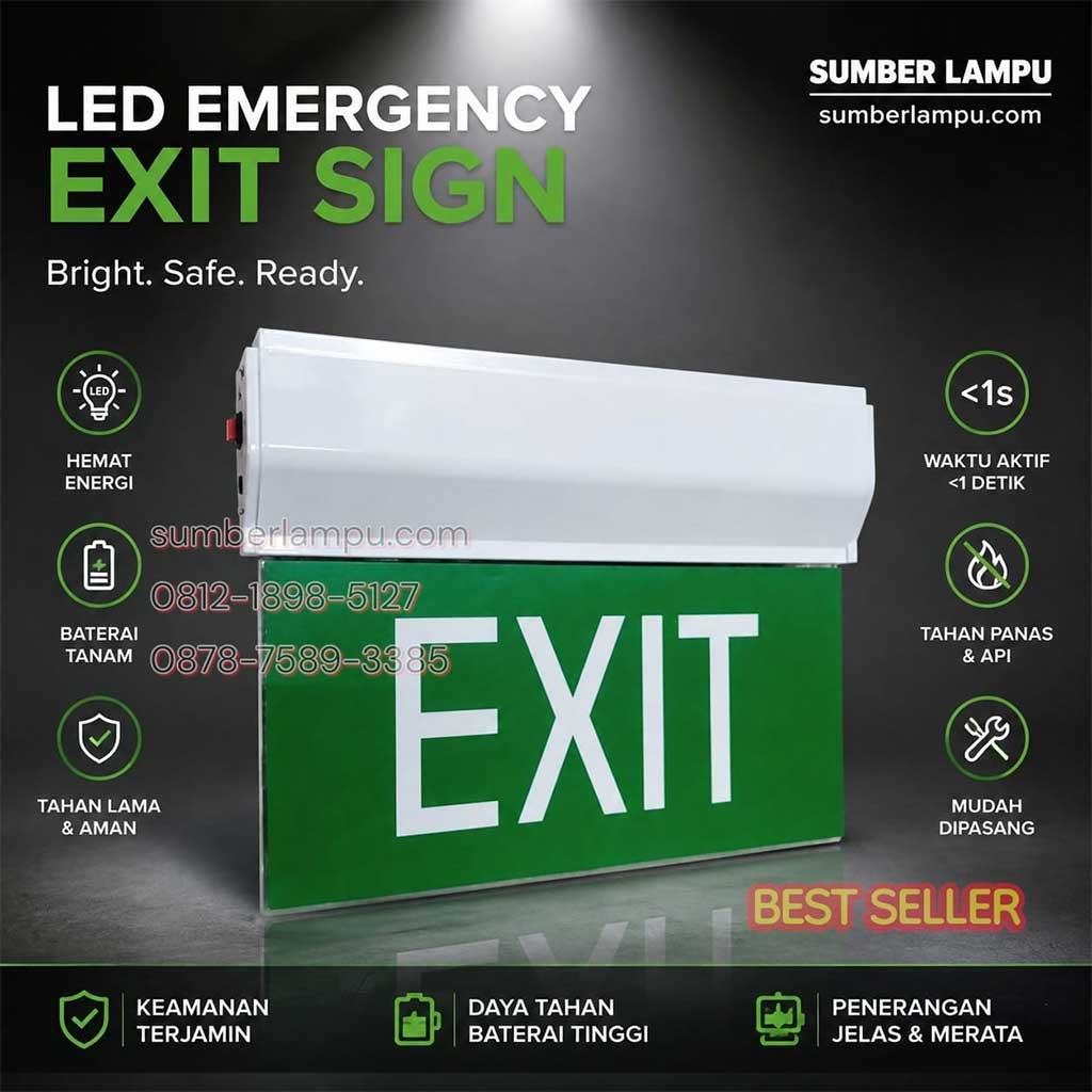lampu exit led emergency outbow