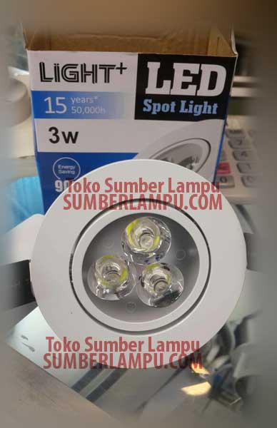 Lampu Downlight LED 3watt Merk LightPlus