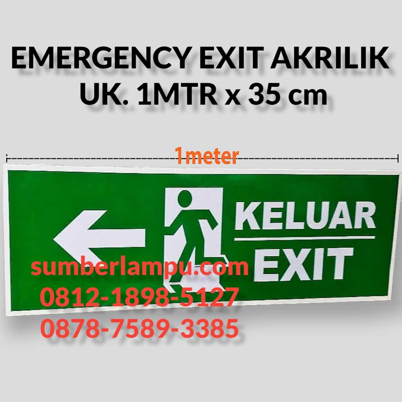 lampu emergency exit akrilik