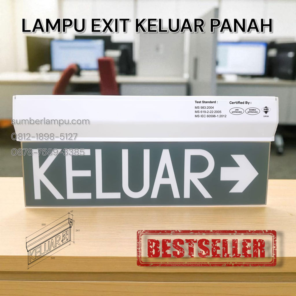 lampu emergency keluar led