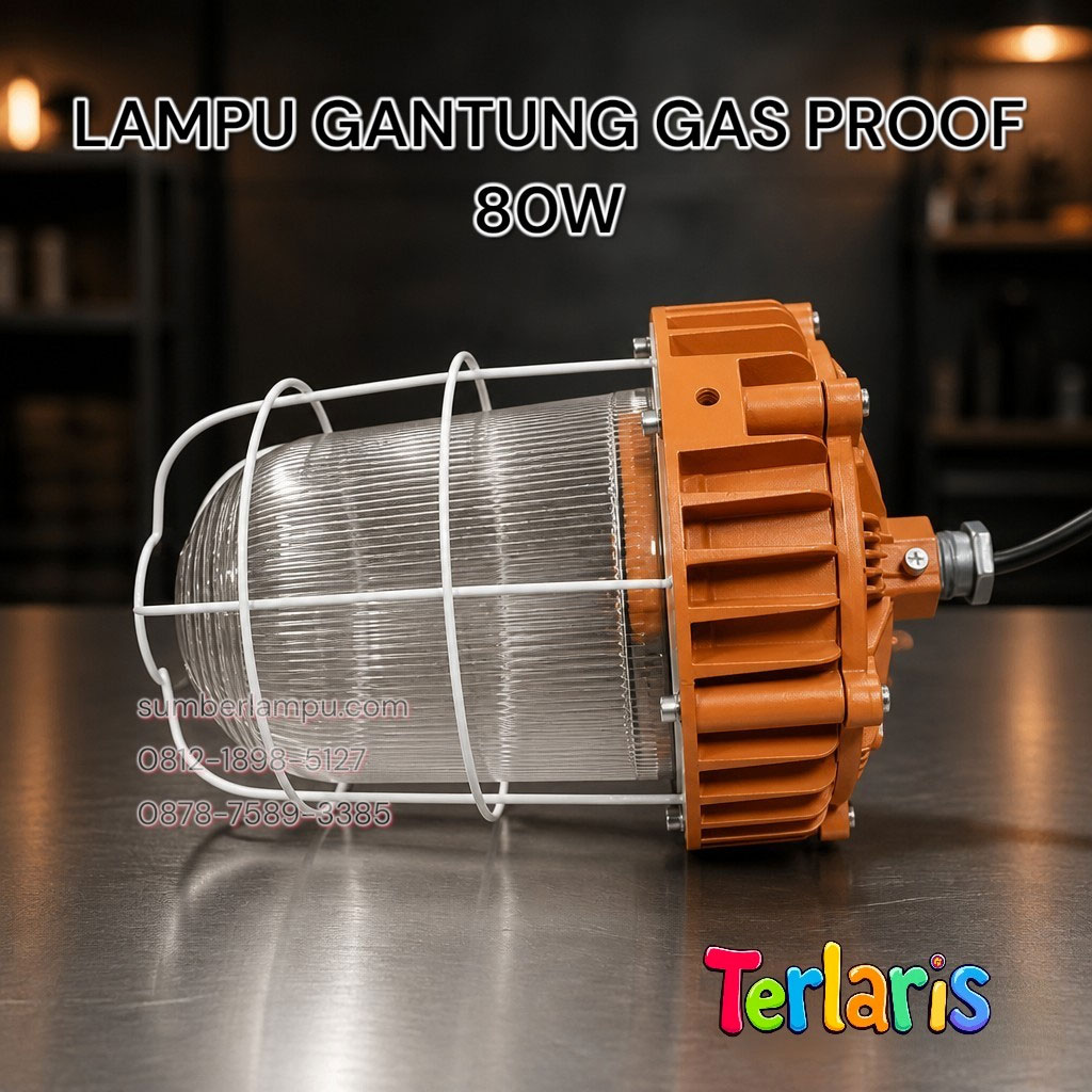 lampu gantung gas proof 80w led