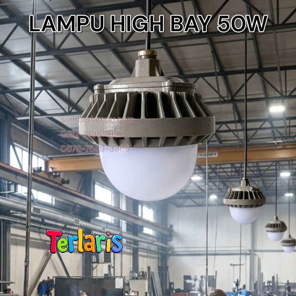 lampu gudang workshop 50w led