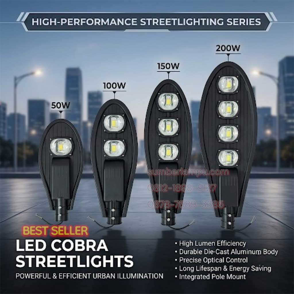 lampu jalan led cobra 200 watt