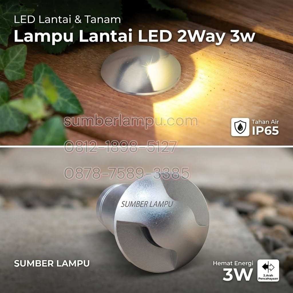 lampu lantai ip65 3w warm white