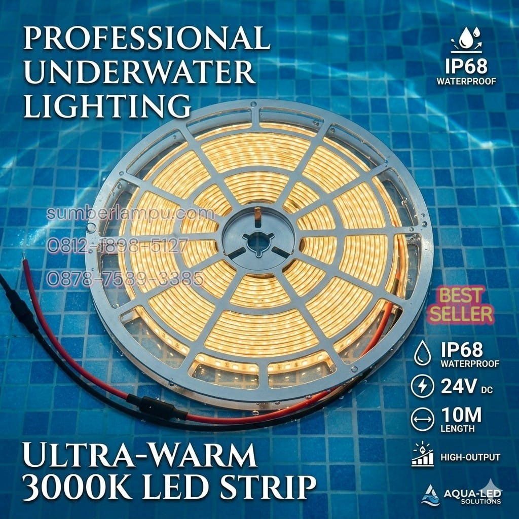 lampu led strip kolam underwater 24v 10m