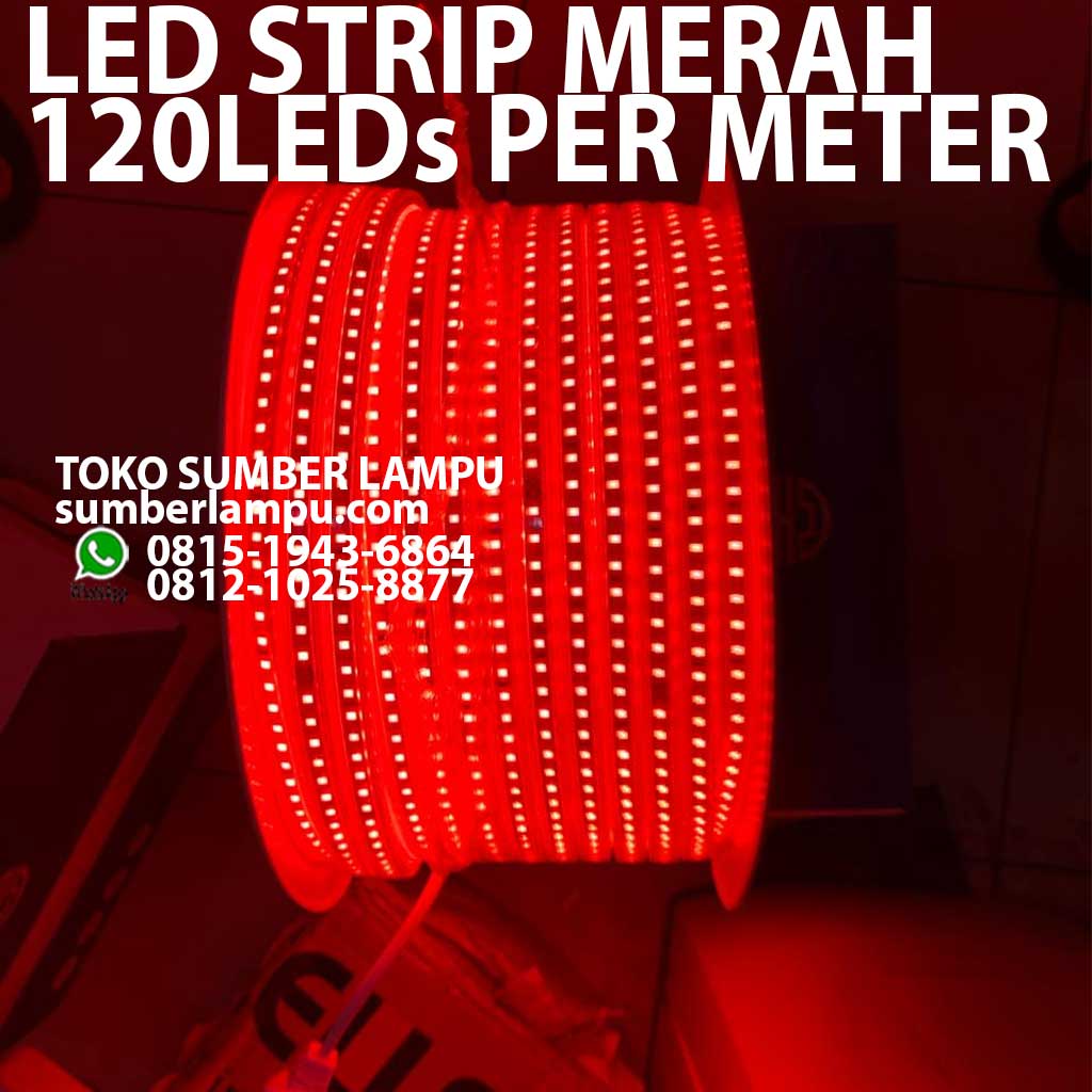 lampu led strip merah