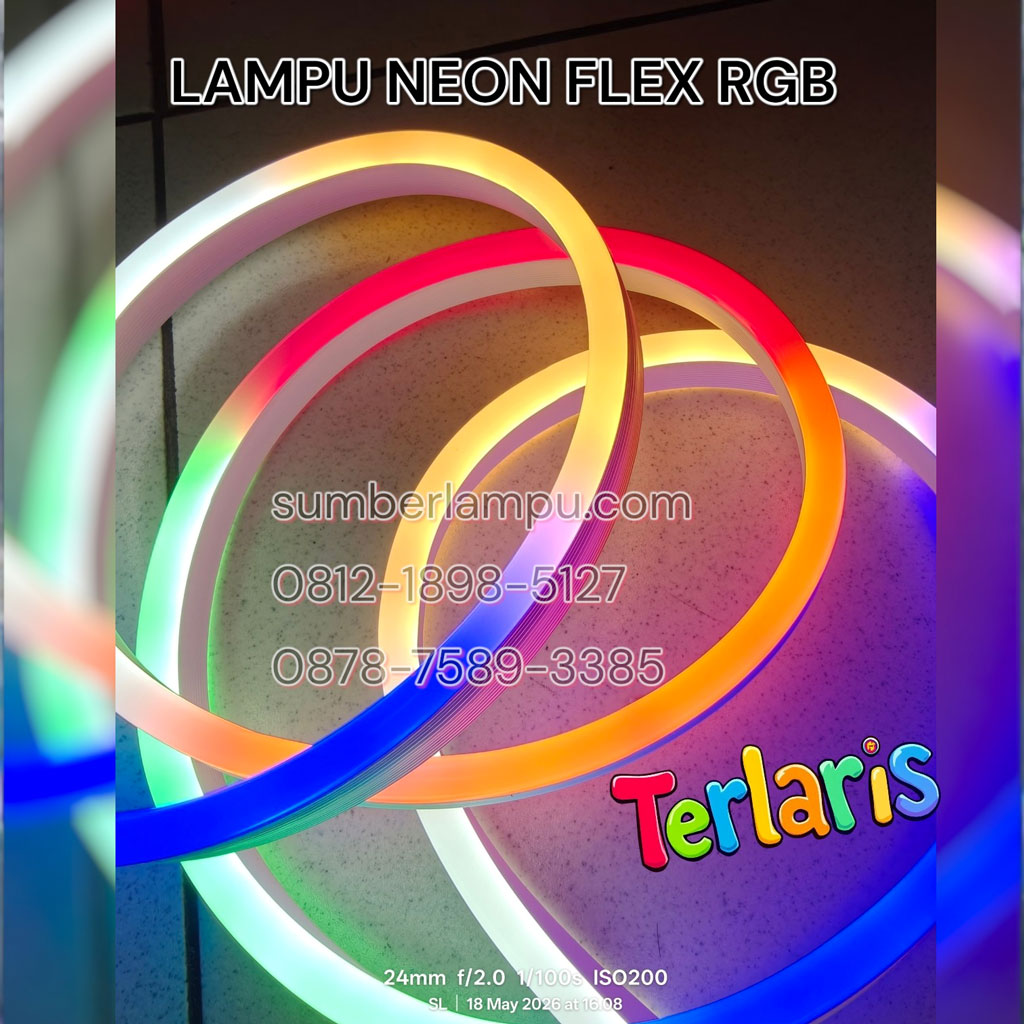 lampu neon flex rgb led 220v 50 meter