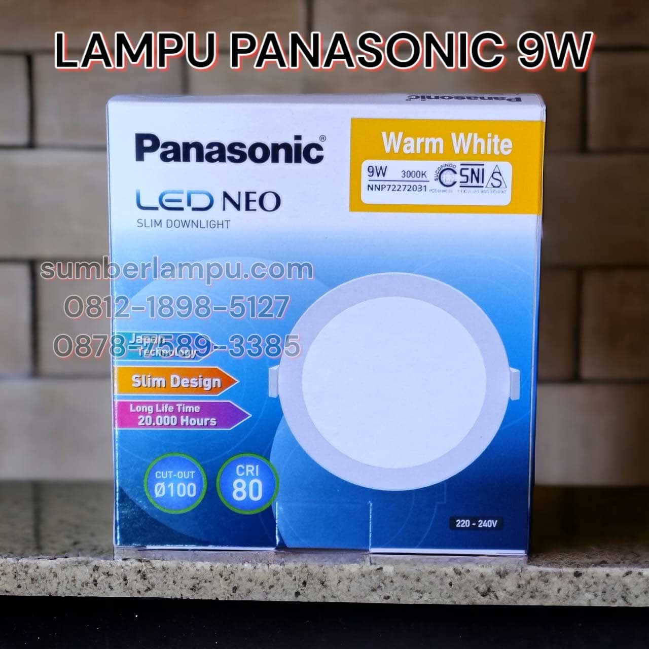 lampu panasonic led 9w