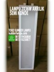 Lampu 2x36w Akrilik Susu Diffuser Fitting