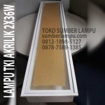 Lampu Cover Akrilik Bening 2x36W Kosongan