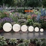 Lampu Taman Bulat Outdoor Globe Susu
