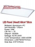 Lampu Panel LED 30x60cm 24watt Body Tipis